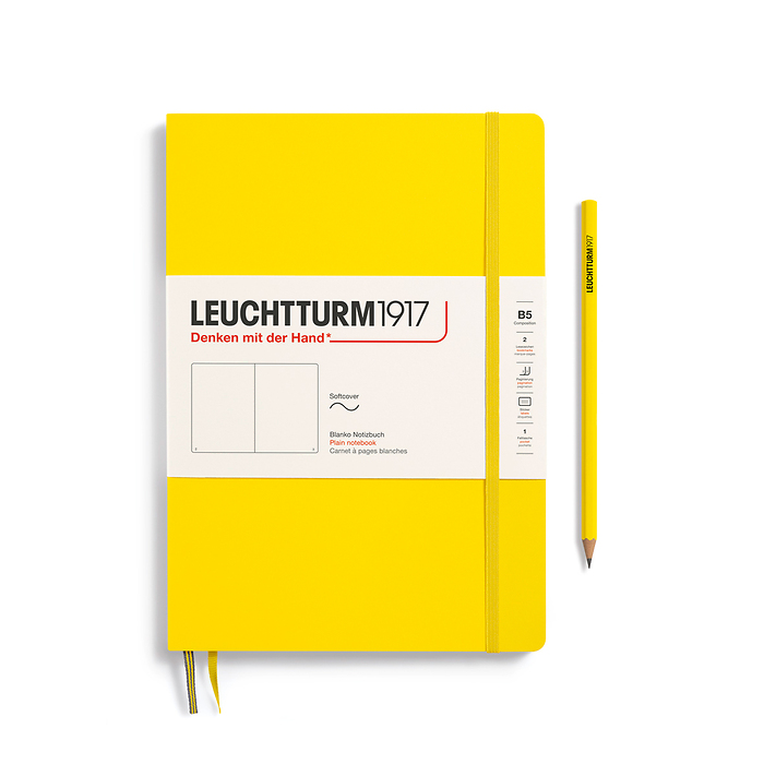 Libreta Composition (B5), Tapa blanda, 123 Páginas numeradas, Limón, Liso