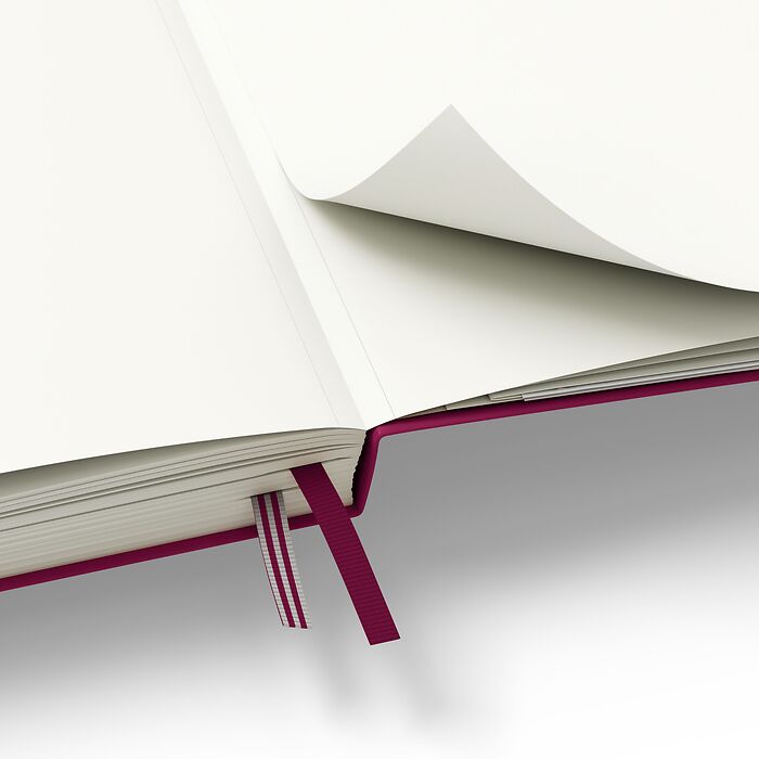 Libreta Medium (A5), Tapa dura, 251 Páginas numeradas, Port  Red, Liso