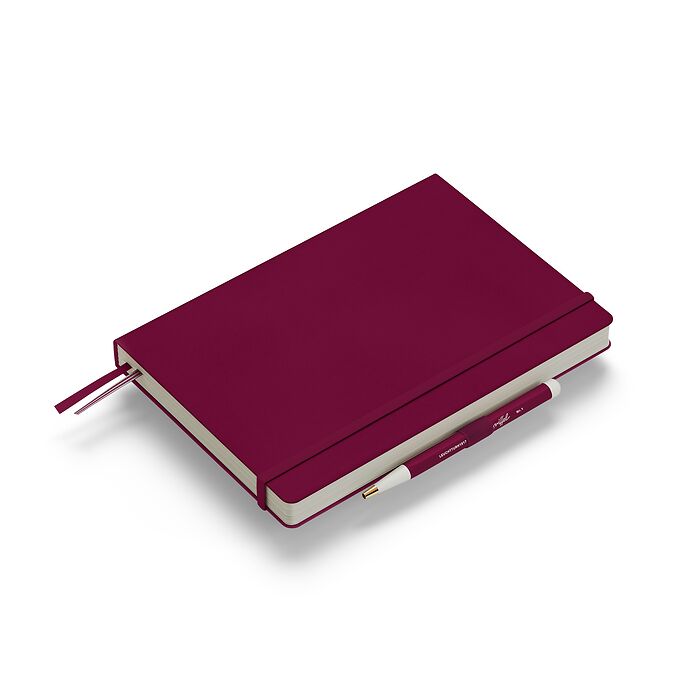 Libreta Medium (A5), Tapa dura, 251 Páginas numeradas, Port  Red, Liso
