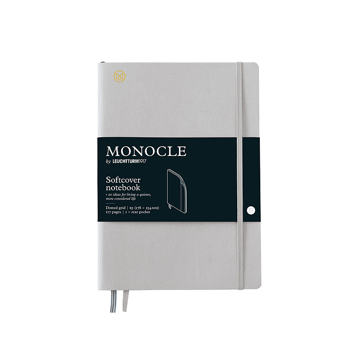 Libreta Composition (B5) Monocle, Tapa blanda, 128 páginas numeradas, Light Grey, Punteado