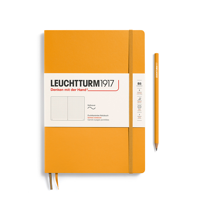 Libreta Composition (B5), Tapa blanda, 123 Páginas numeradas, Rising Sun, Punteado