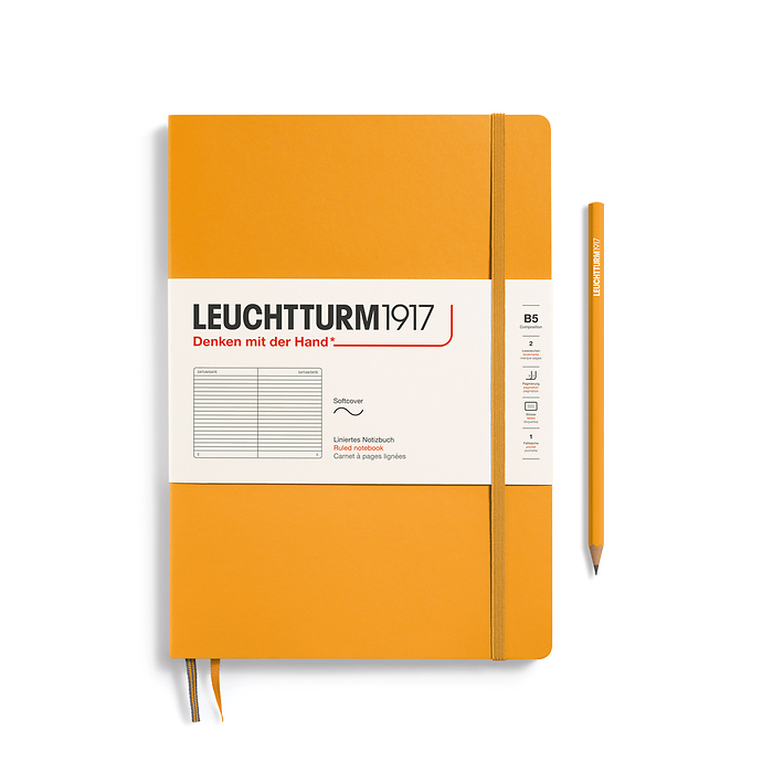 Libreta Composition (B5), Tapa blanda, 123 Páginas numeradas, Rising Sun, Rayado