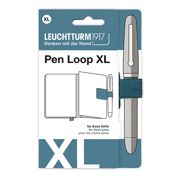 Pen Loop XL, Ancho del lazo, lazo para Bolígrafos, autoadhesivo, Stone Blue