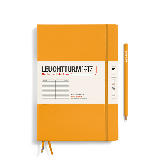 Libreta Composition (B5), Tapa dura, 219 Páginas numeradas,  Rising Sun, Rayado