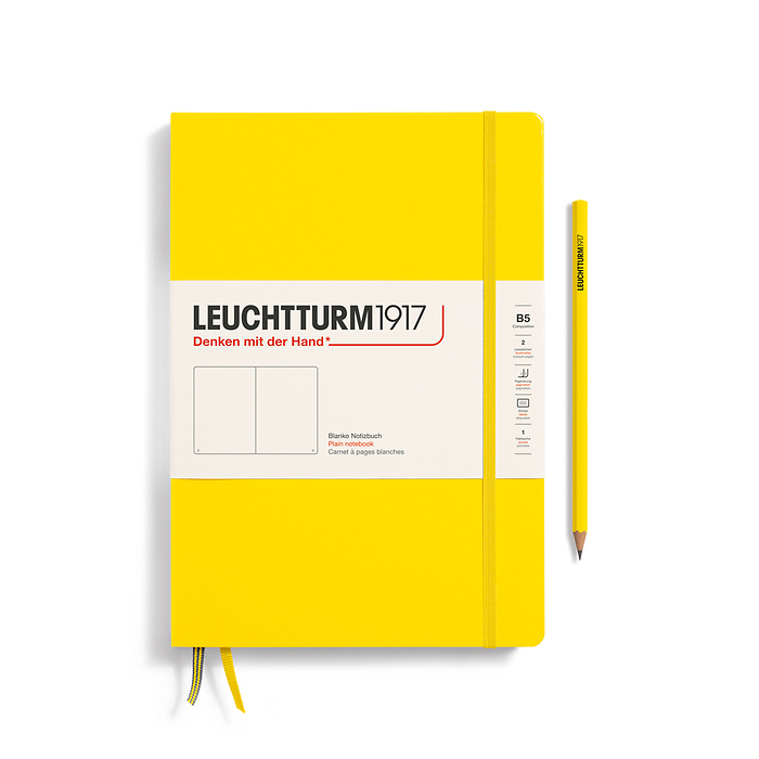 Libreta Composition (B5), Tapa dura, 219 Páginas numeradas,  Limón, Liso
