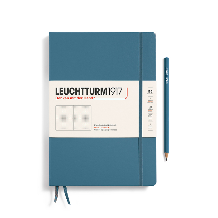 Libreta Composition (B5), Tapa dura, 219 Páginas numeradas,  Stone Blue, Punteado