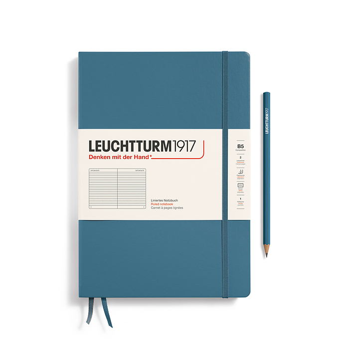 Libreta Composition (B5), Tapa dura, 219 Páginas numeradas,  Stone Blue, Rayado
