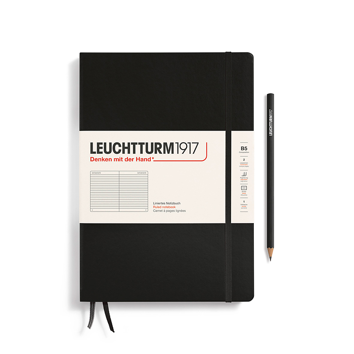 Libreta Composition (B5), Tapa dura, 219 Páginas numeradas,  Negro, Rayado