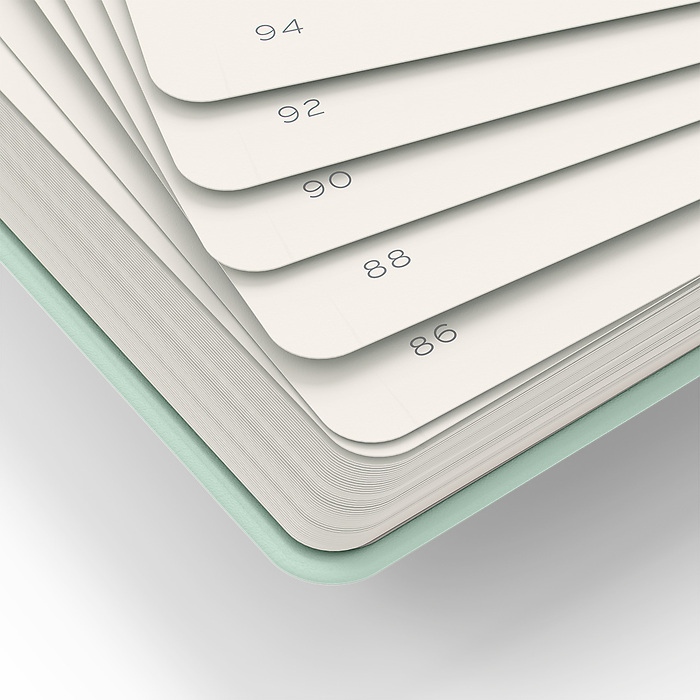 Libreta Medium (A5), Tapa dura, 251 Páginas numeradas, Mint  Green, Liso
