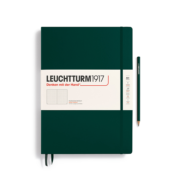 Libreta Master Classic (A4+),  Tapa dura, 235 Páginas numeradas, Forest Green, Punteado