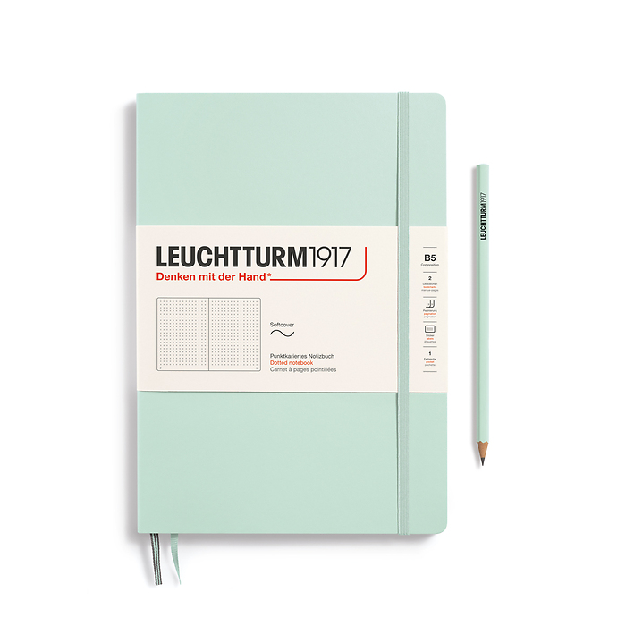 Libreta Composition (B5), Tapa blanda, 123 Páginas numeradas, Mint Green, Punteado