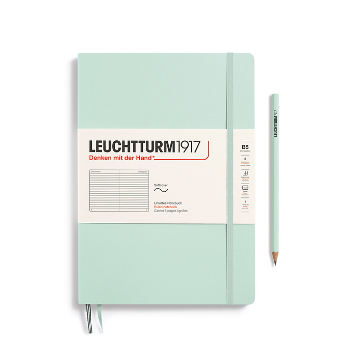 Libreta Composition (B5), Tapa blanda, 123 Páginas numeradas, Mint Green, Rayado