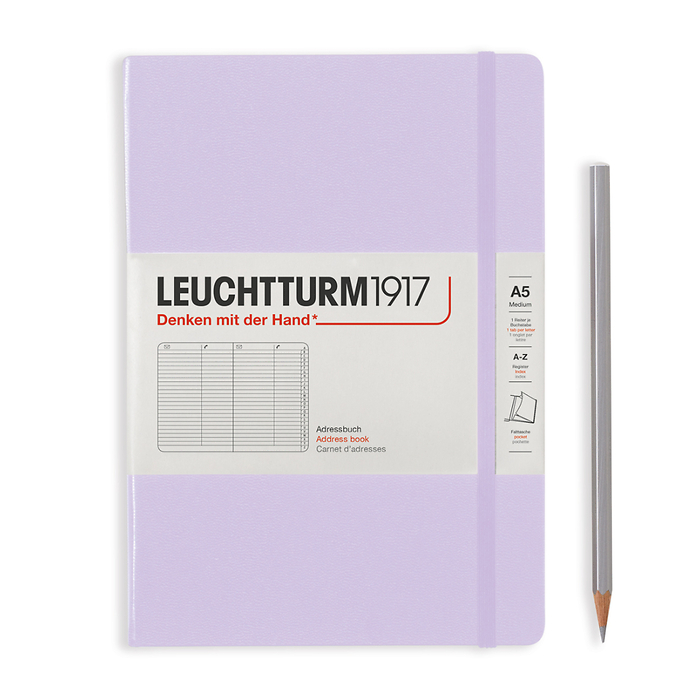 Libreta de direcciones Medium  (A5), Tapa dura, Lilac