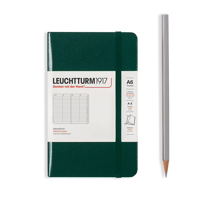 Libreta de direcciones Pocket (A6), Tapa dura, Forest Green