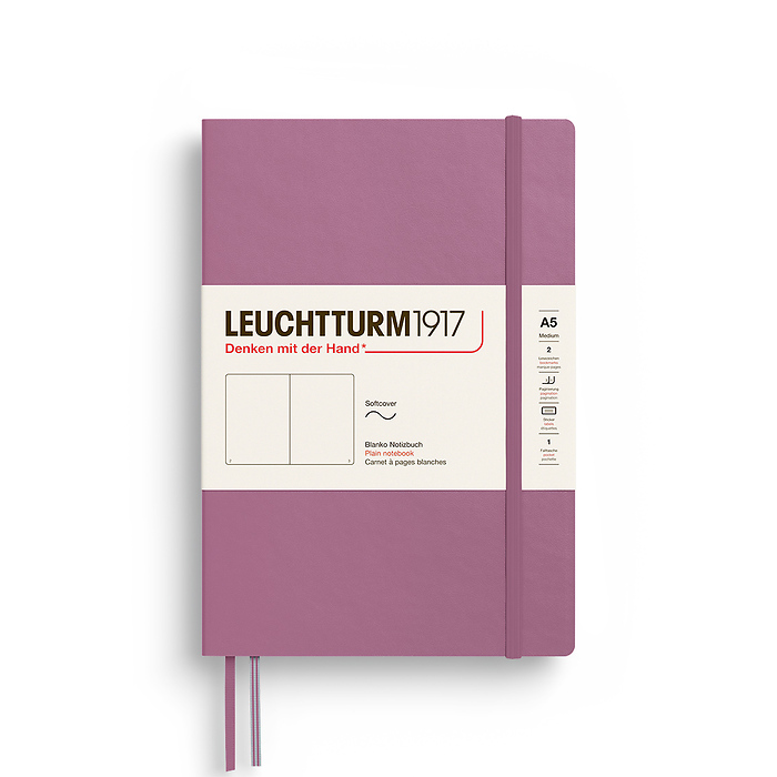 Libreta Medium (A5), Tapa blanda, 123 Páginas numeradas, Dusty Rose, Liso