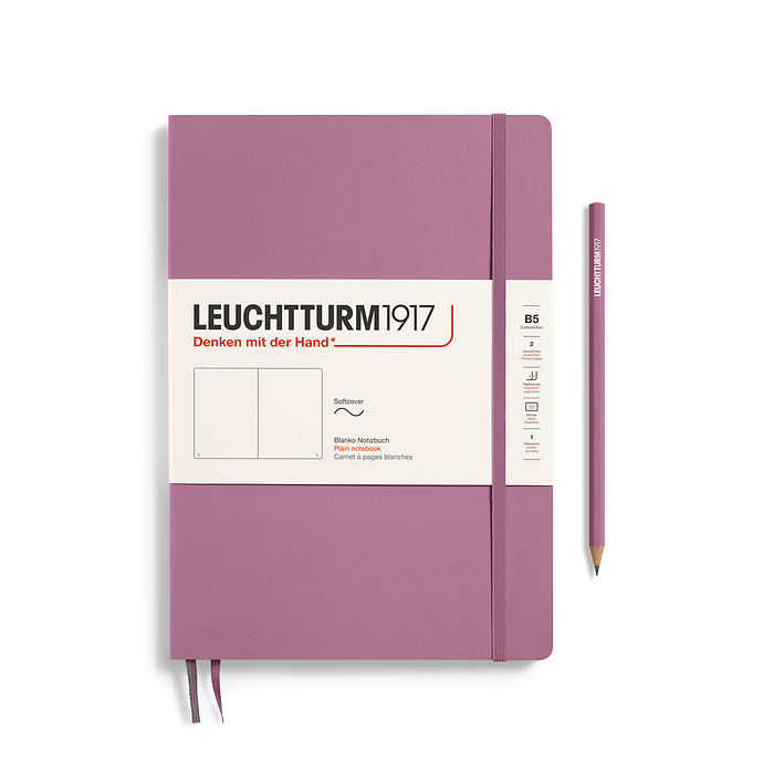 Libreta Composition (B5), Tapa blanca, 123 Páginas numeradas, Dusty Rose, Liso