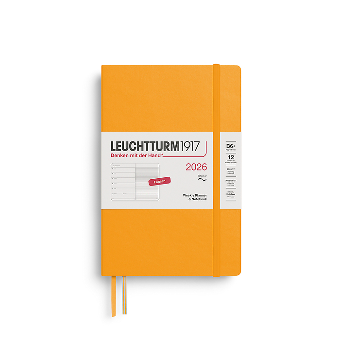 Agenda Semana Vista & Libreta  Paperback (B6+) 2026, Tapas blandas, Rising Sun, Inglés