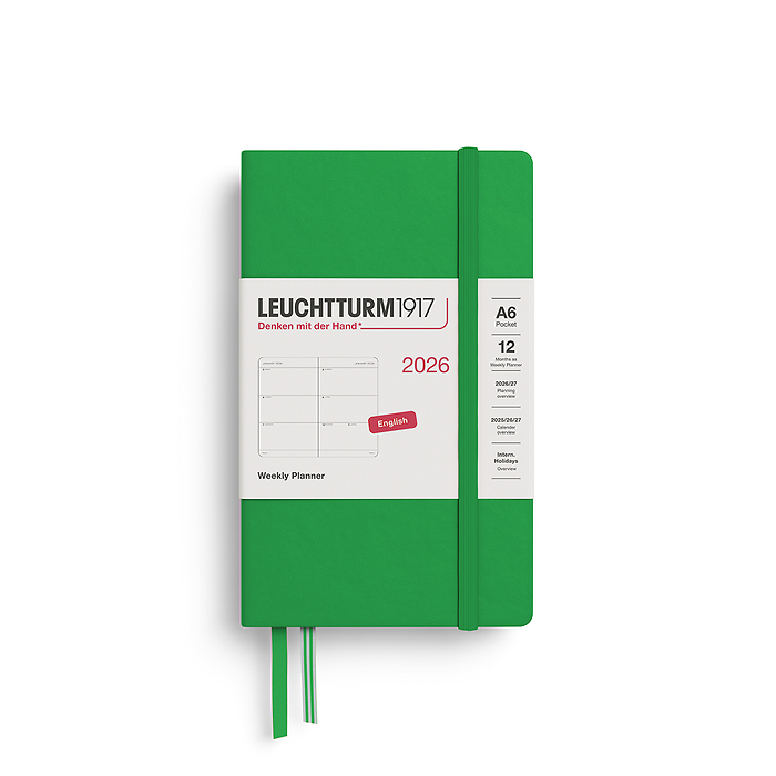 Agenda Semana Vista Pocket (A6) 2026, Spring Leaf, Inglés