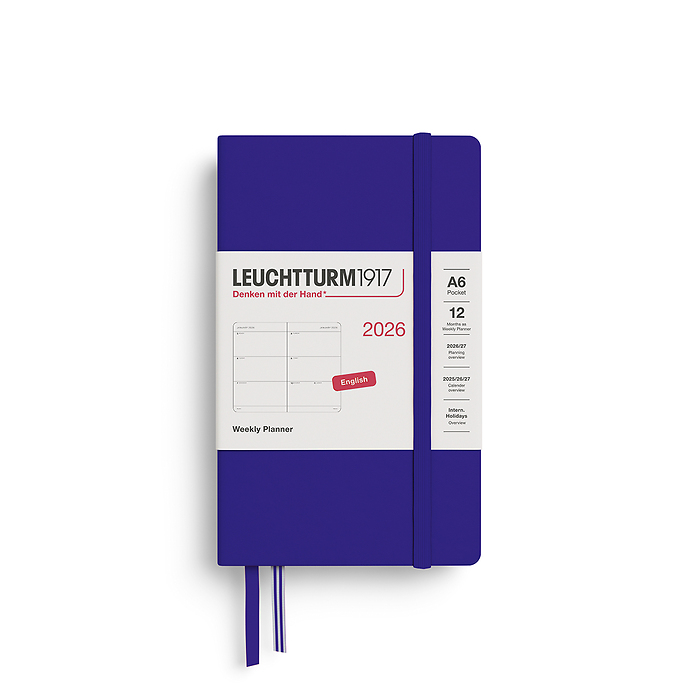 Agenda Semana Vista Pocket (A6) 2026, Ink, Inglés