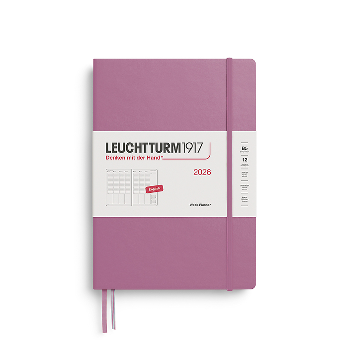 Planificador Semanal Composition (B5) 2026, Dusty Rose, Inglés