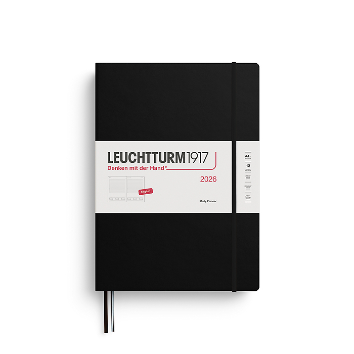 Agenda Día Página Master (A4+) 2026, Negro, Inglés