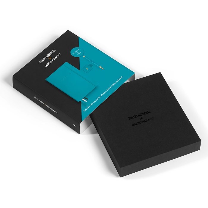 Bullet Journal Set de regalo, incl. 1 Bullet Journal Turquoise25, 1 DG y 1 PL en alemán