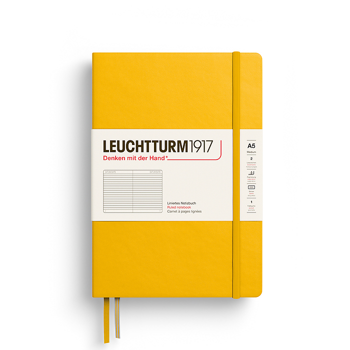 Libreta Medium (A5), Tapa dura, 251 Páginas numeradas, Sunflower, Rayado