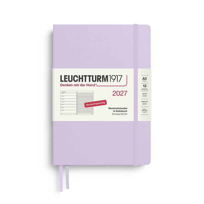 Agenda Semana Vista & Libreta  Medium (A5) 2027, Lilac, Alemán