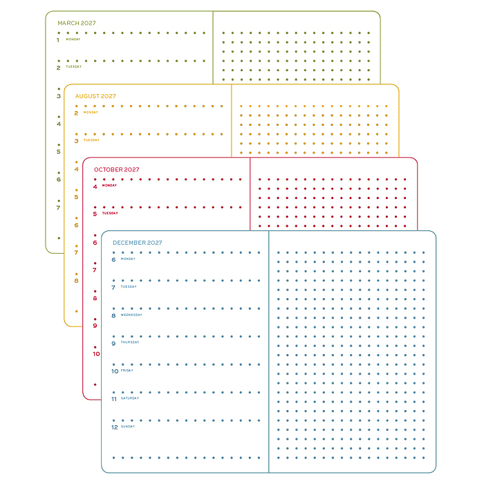 Agenda Semana Vista & Libreta Medium (A5) 2027, Colourful Seasons, Summer, Alemán