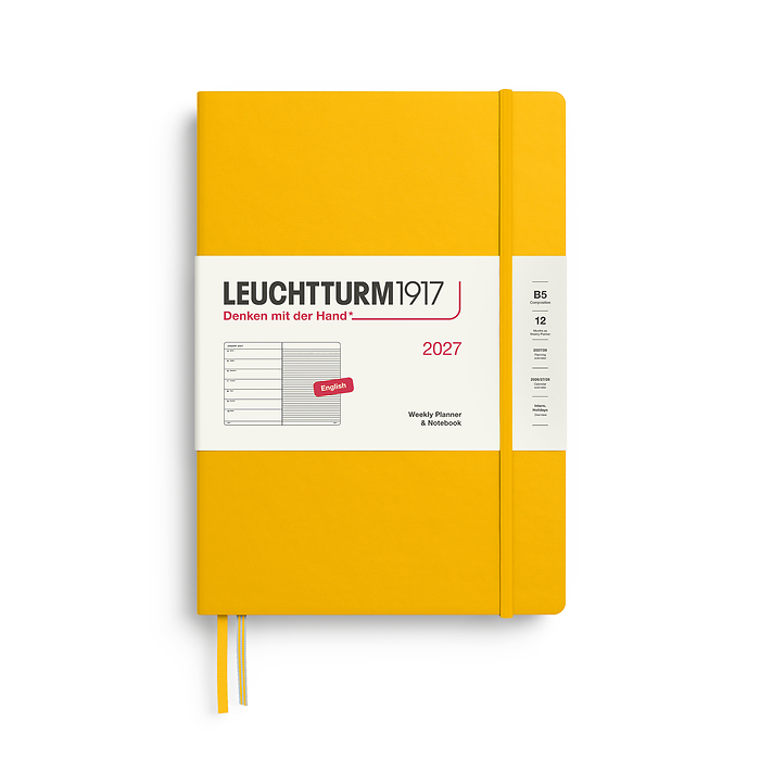 Agenda Semana Vista & Libreta  Composition (B5) 2027, Sunflower, Inglés