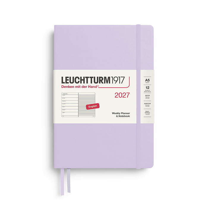 Agenda Semana Vista & Libreta  Medium (A5) 2027, Lilac, Inglés