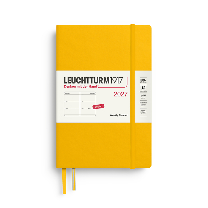 Agenda Semana Vista Paperback  (B6+) 2027, Sunflower, Inglés