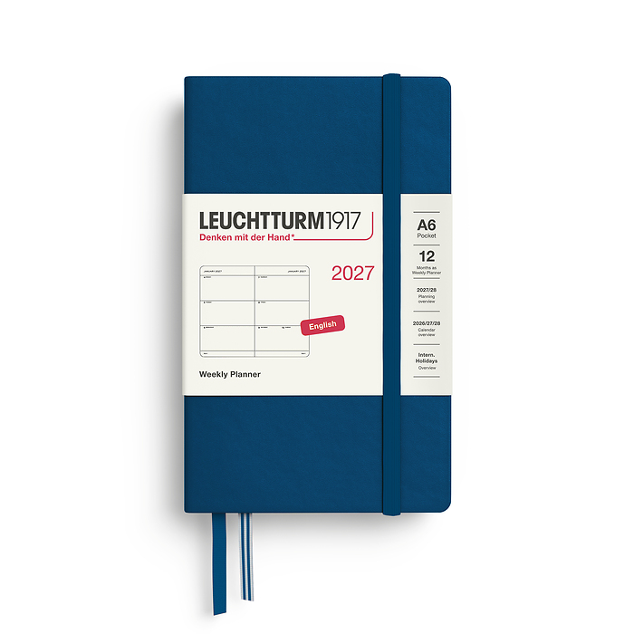 Agenda Semana Vista Pocket (A6) 2027, Indigo, Inglés