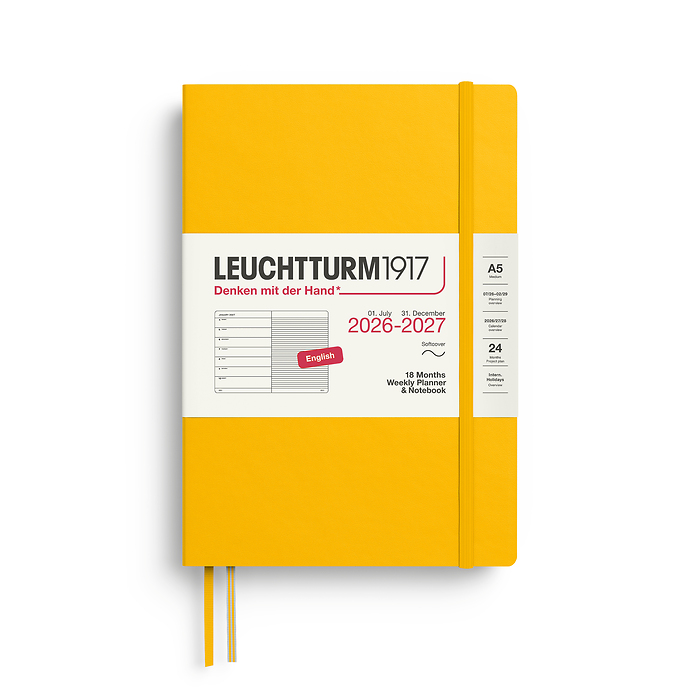 Ag. Semanal & Libreta (A5) 2027, 18 Meses, Tapas blandas, Sunflower, Inglés