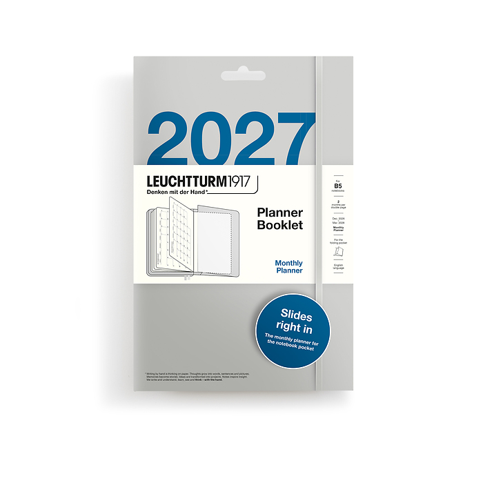 Booklet Agenda mensual 2027, Composition (B5), Inglés