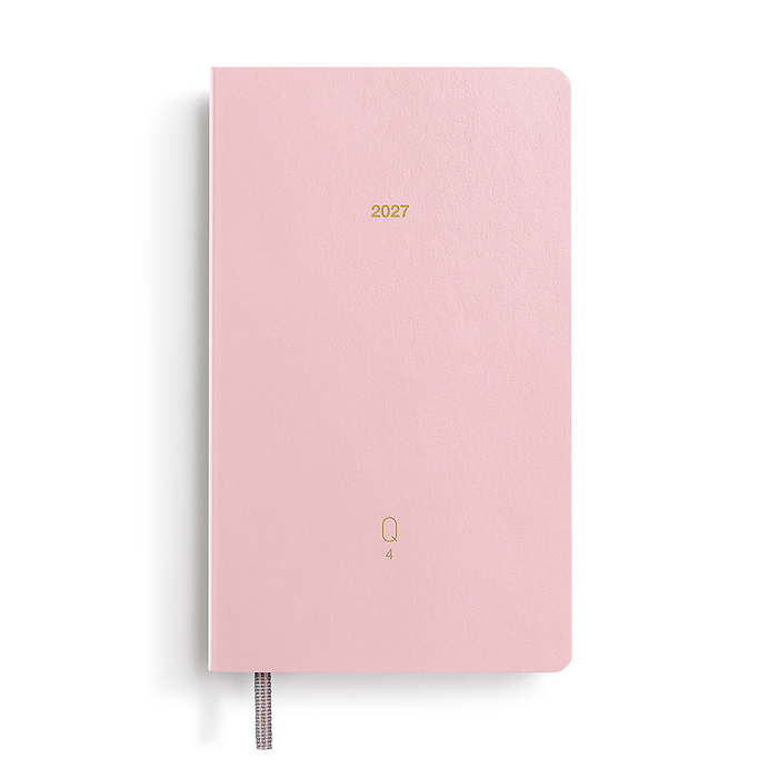 Quarterly Agenda Dá Pagína, Punteado, Pocket A6, 2027, juego de 4, Shades of Rose, Inglés