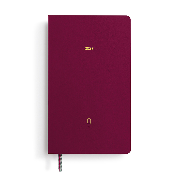 Quarterly Agenda Dá Pagína, Punteado, Pocket A6, 2027, juego de 4, Shades of Rose, Inglés