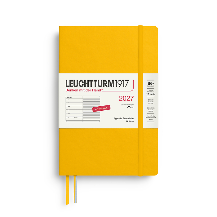 Agenda Semana Vista & Libreta  Paperback (B6+) 2027, Tapas blandas, Sunflower, Francés