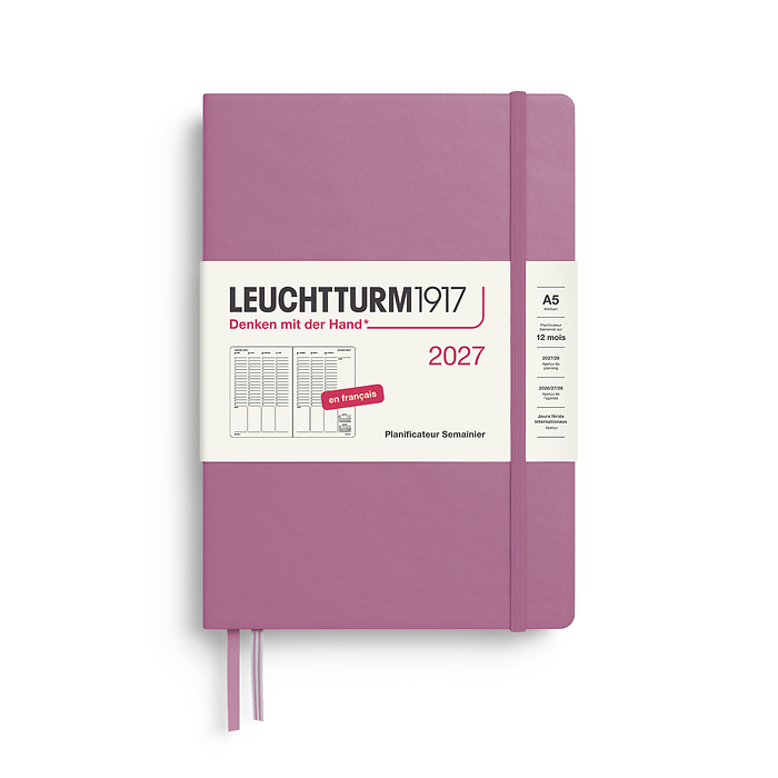 Planificador Semanal Medium (A5) 2027, Dusty Rose, Francés