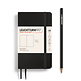 Libreta Pocket (A6), Tapa blanda, 123 Páginas numeradas, Negro, Liso