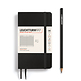 Libreta Pocket (A6), Tapa blanda, 123 Páginas numeradas, Negro, Cuadriculado