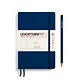 Libreta Paperback (B6+), Tapa blanda, 123 Páginas numeradas, Azul marino, Liso