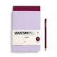 Jottbook Doble (A5 Medium), 59 Páginas numeradas, Liso, Lilac & Port Red, paquete doble