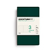 Jottbook pur (A6), 64 páginas numeradas, dotted, Forest Green, set de 3